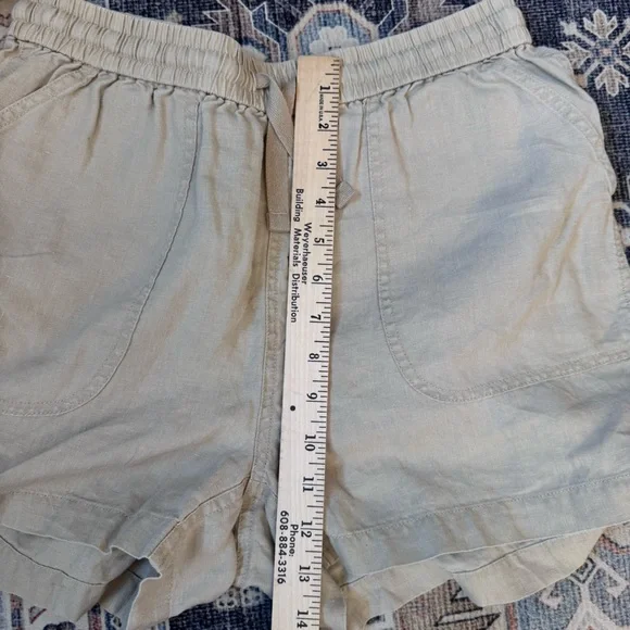Quince 100% European Organic Linen Pull On Drawstring Shorts Driftwood Tan Sz M - Picture 14 of 16